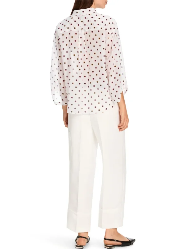 MARC CAIN White Blouse With Dots