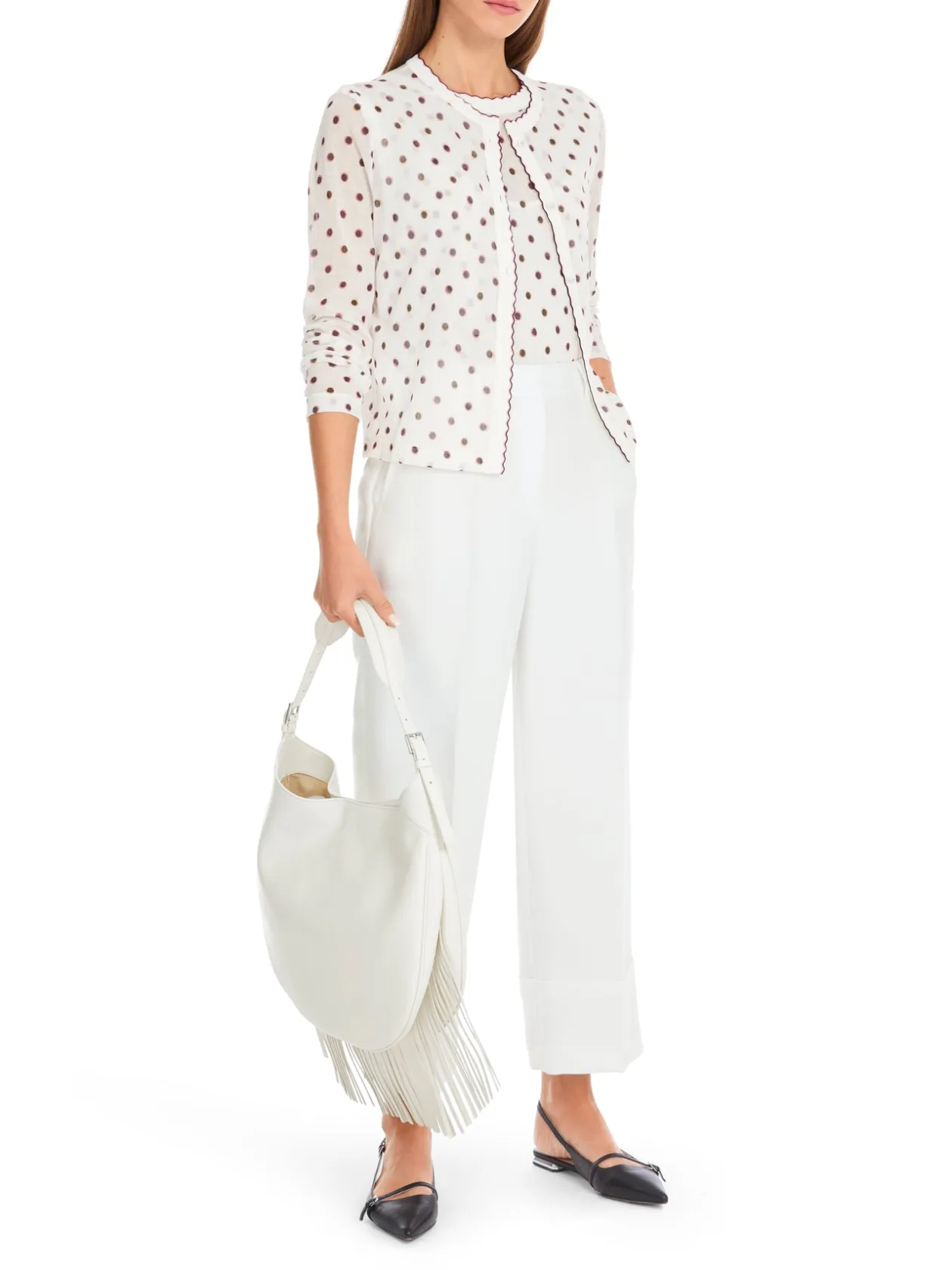 marc_cain_white_cardigan__0.webp MARC CAIN White Cardigan With Red Spots