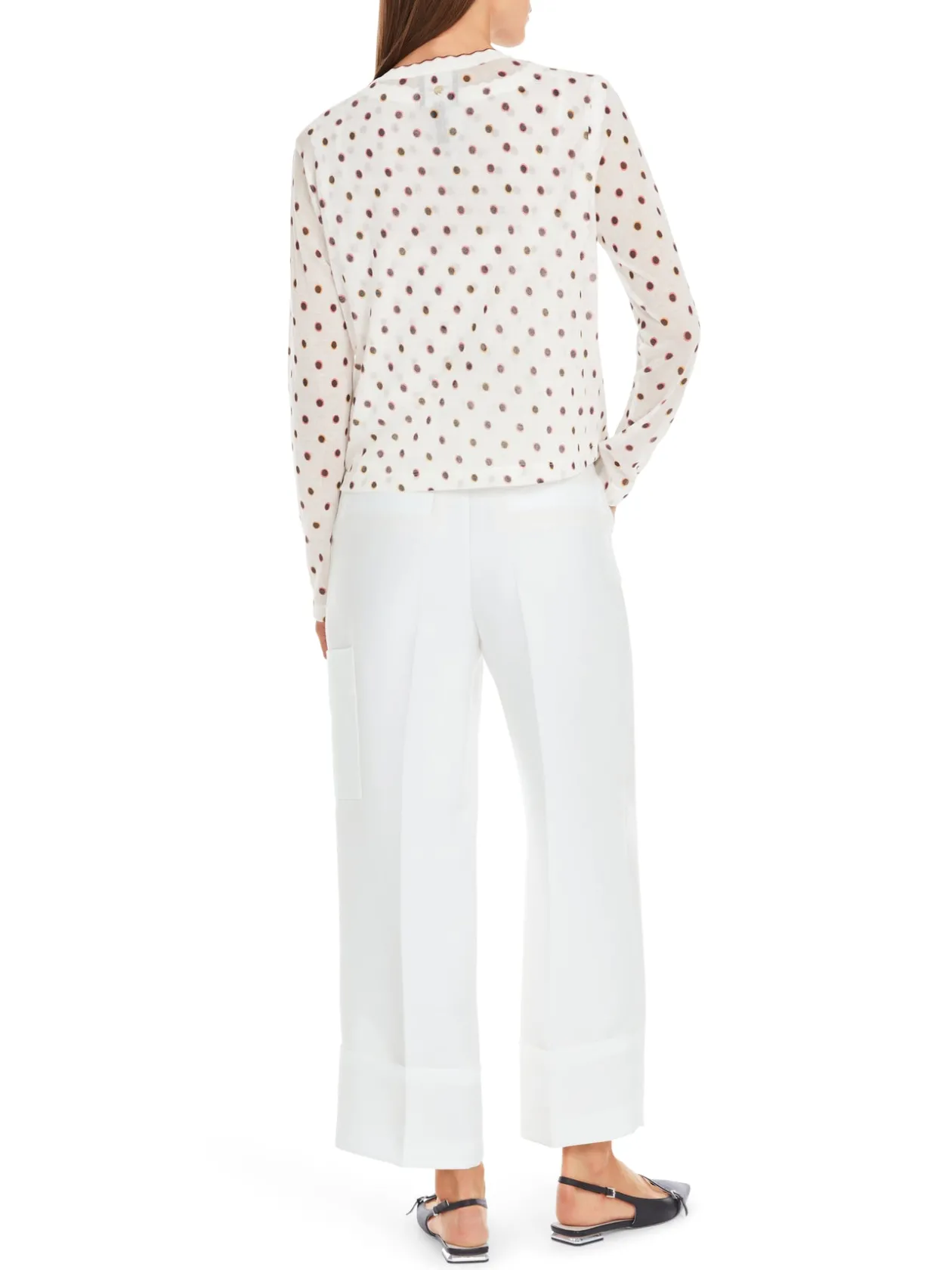 marc_cain_white_cardigan__5.webp MARC CAIN White Cardigan With Red Spots