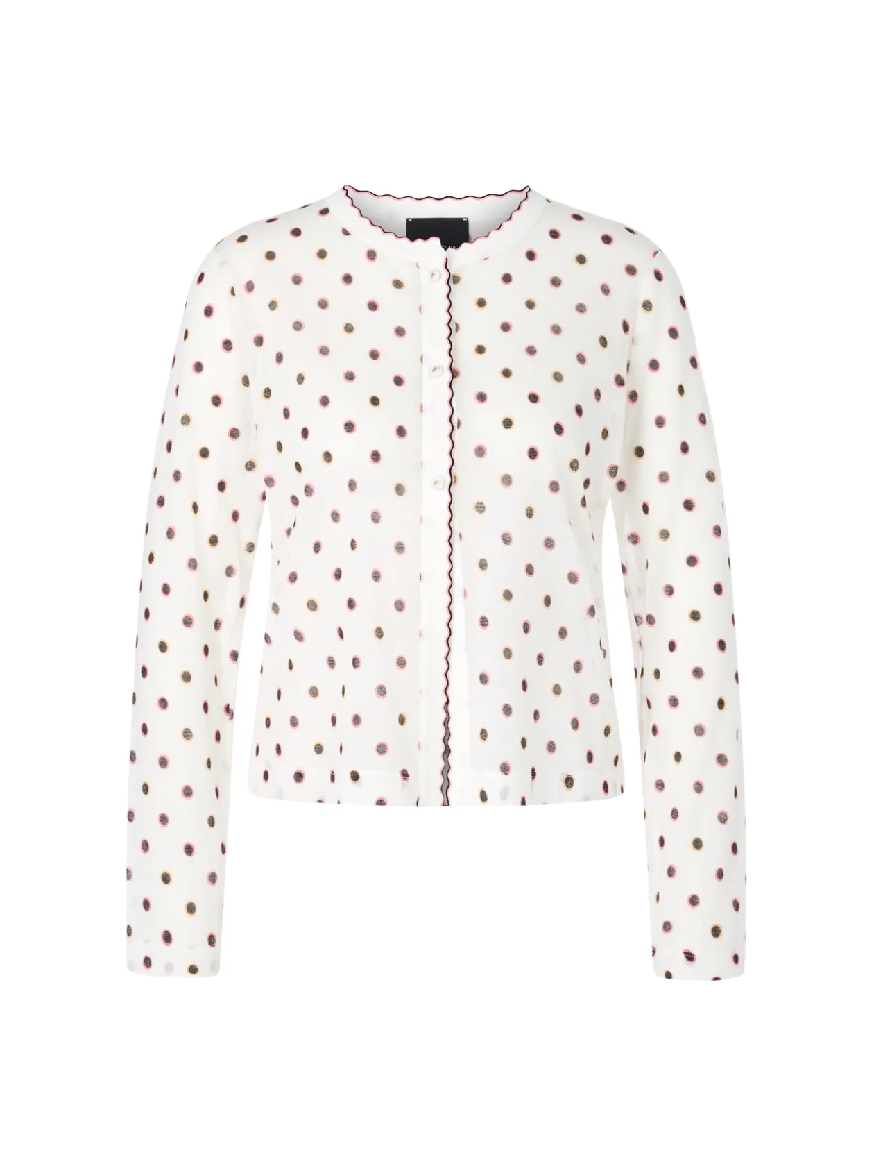 marc_cain_white_cardigan__6.webp MARC CAIN White Cardigan With Red Spots