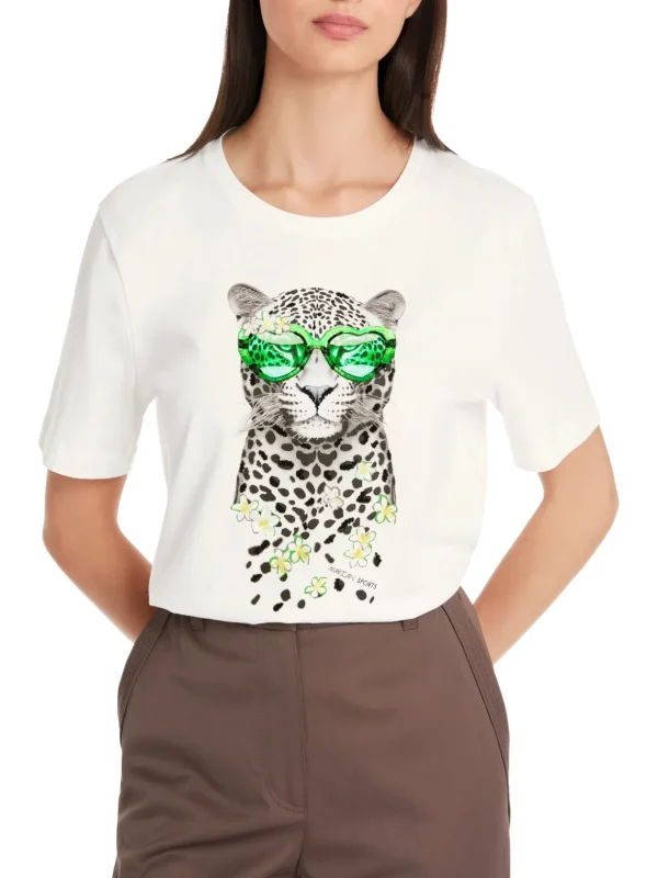 MARC CAIN White t-Shirt With Graphic