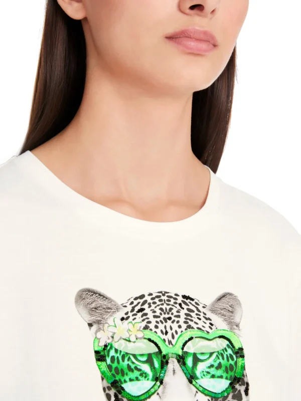 MARC CAIN White t-Shirt With Graphic