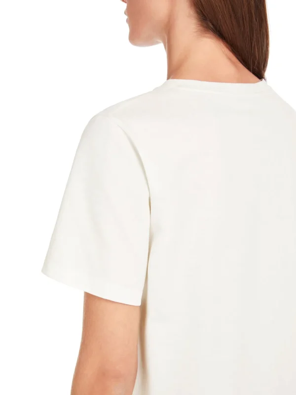 MARC CAIN White t-Shirt With Black Butterflies & Dots