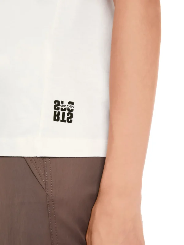 MARC CAIN White t-Shirt With Graphic