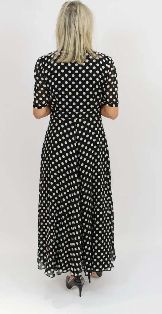 MARELLA Black & White Pokka Dot Dress
