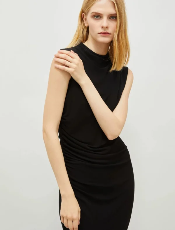 MARELLA Black Sleeveless Jersey Dress