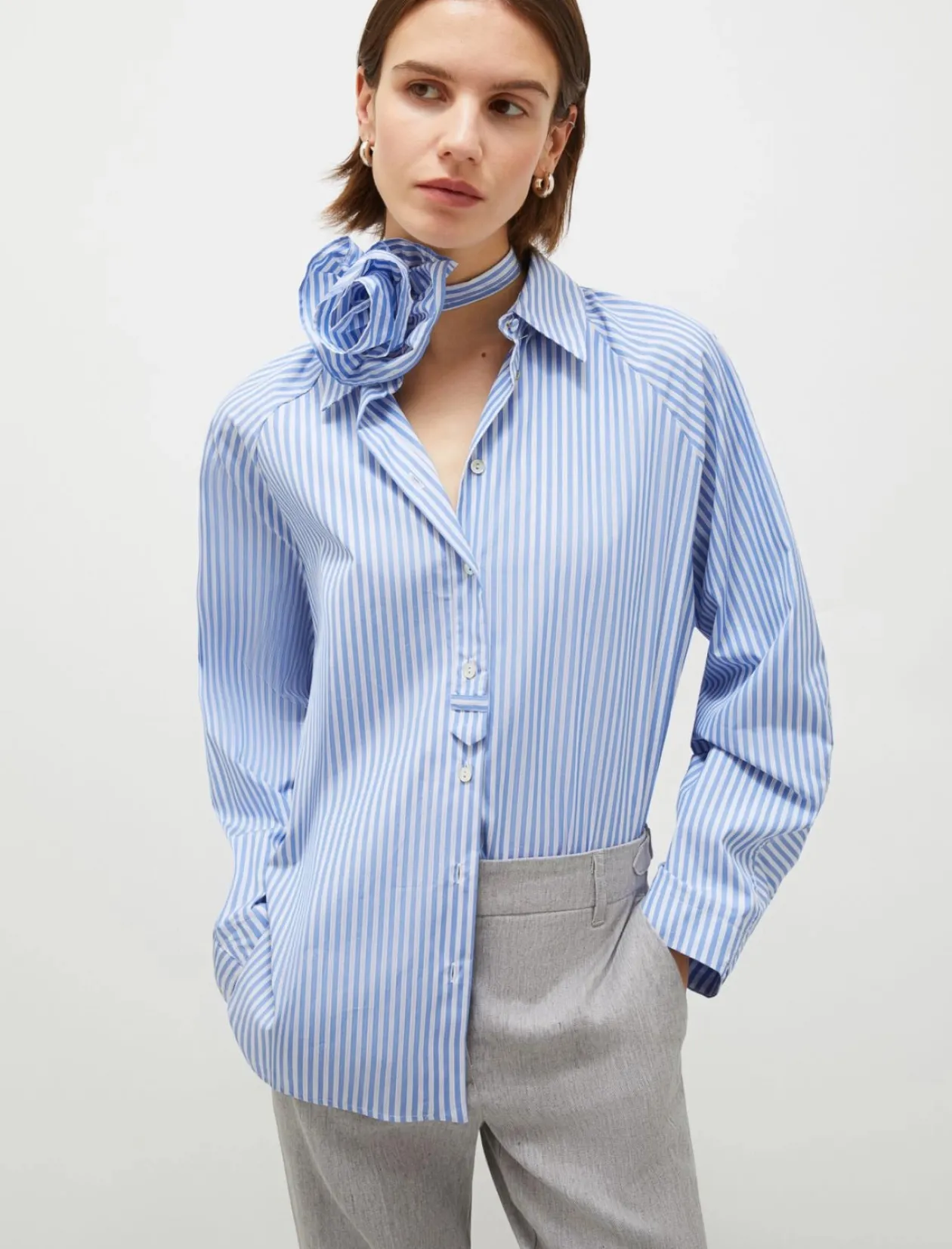 marella_blue_pinstripe_ro_0.webp MARELLA Blue Pinstripe Rose Shirt