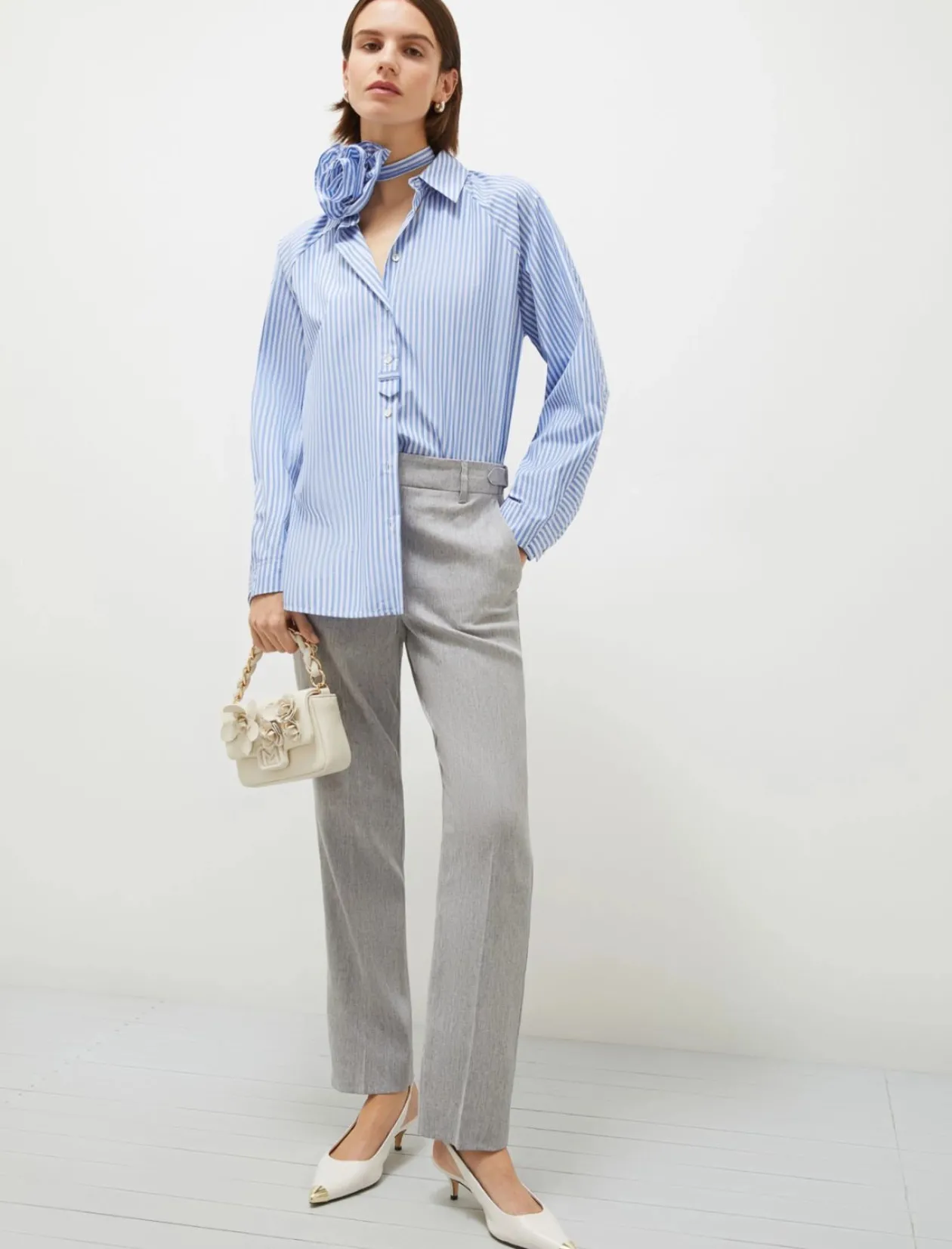 marella_blue_pinstripe_ro_2.webp MARELLA Blue Pinstripe Rose Shirt