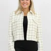 MARELLA Cream Checked Jacket