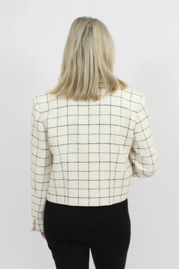 MARELLA Cream Checked Jacket