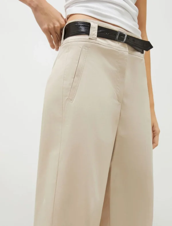 MARELLA Cream Cotton Trousers