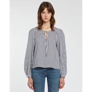 MARELLA Navy Pinstripe Blouse