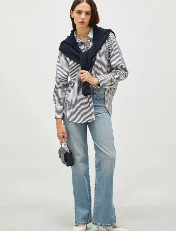 MARELLA Navy Striped Shirt