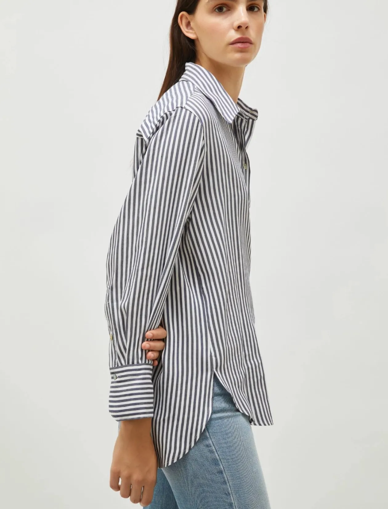 marella_navy_striped_shir_2.webp MARELLA Navy Striped Shirt