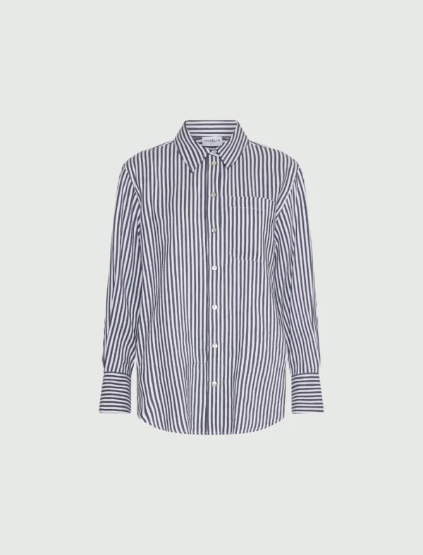 MARELLA Navy Striped Shirt