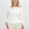 MARELLA Off-White Jumper With Pearl Neckline