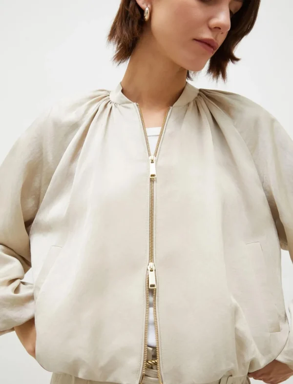 MARELLA Viscose Linen Bomber Jacket