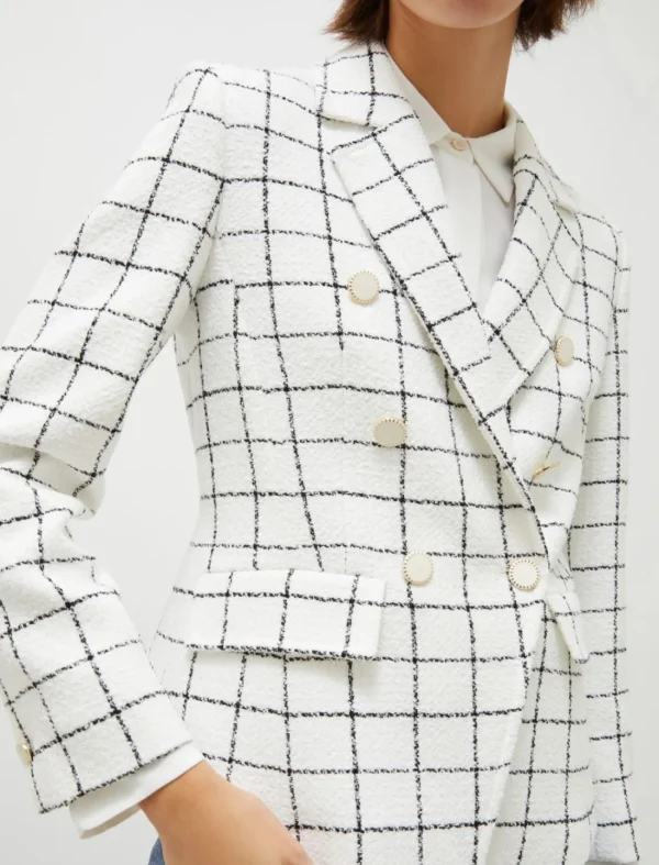 MARELLA White Check Blazer