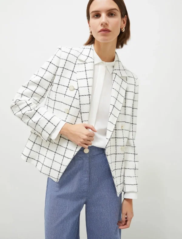 MARELLA White Check Blazer