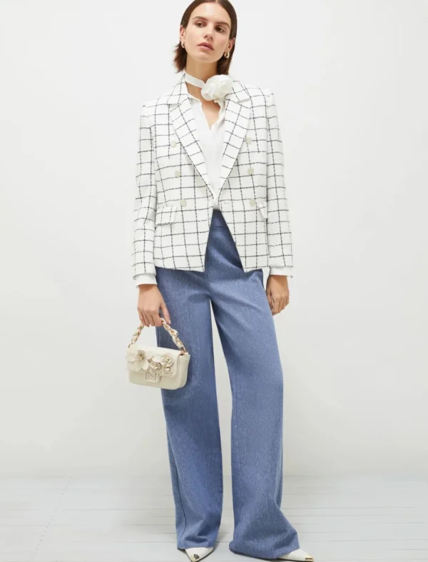 MARELLA White Check Blazer