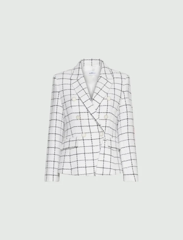 MARELLA White Check Blazer