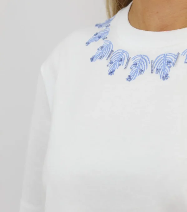 MARELLA White Embroidered T shirt