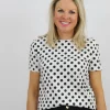 MARELLA White Pokka Dot T-shirt