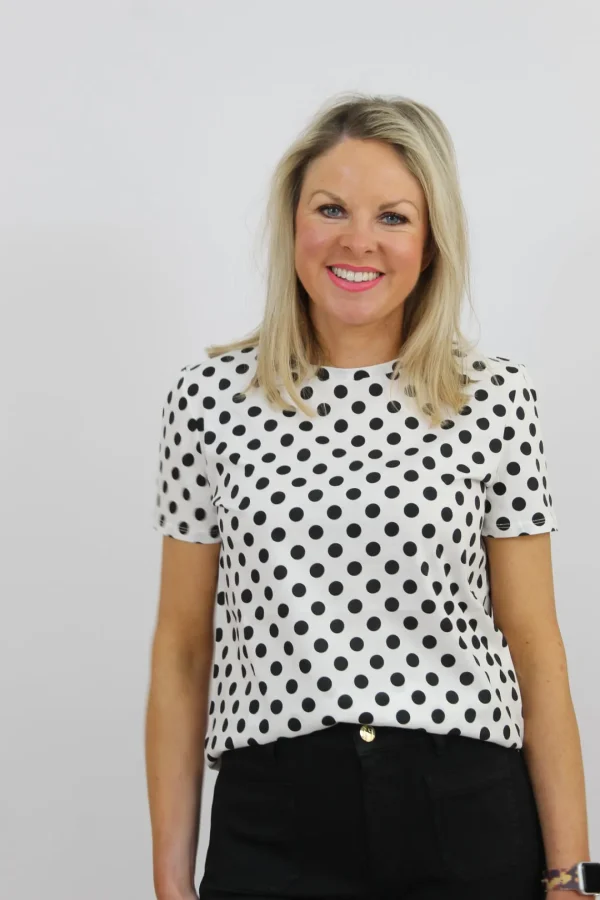 MARELLA White Pokka Dot T-shirt
