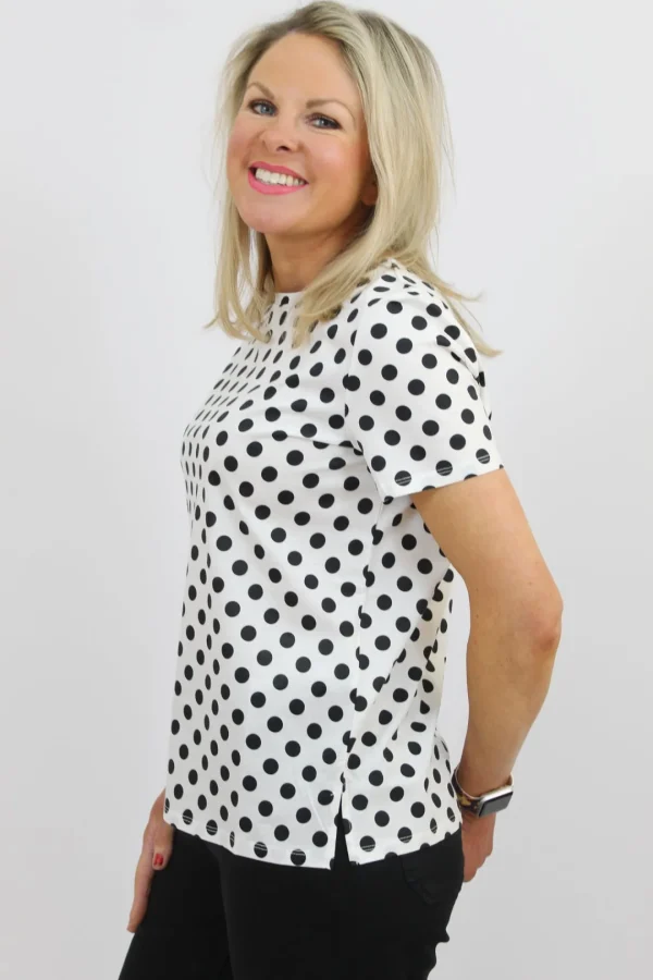MARELLA White Pokka Dot T-shirt