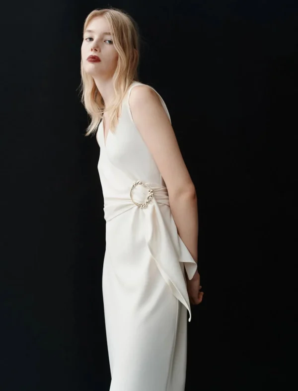 MARELLA White Satin Dress