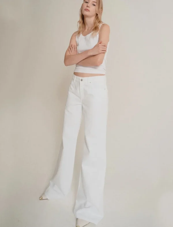 MARELLA Wide Leg White Jeans