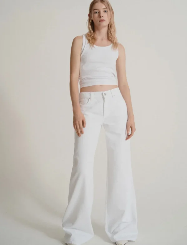 MARELLA Wide Leg White Jeans