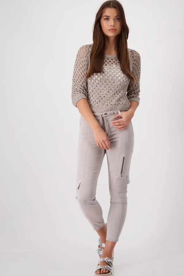 MONARI Beige Cargo trousers