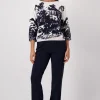 MONARI Dark Blue Abstract Pullover