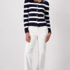 MONARI Navy & White Stripe Jacket