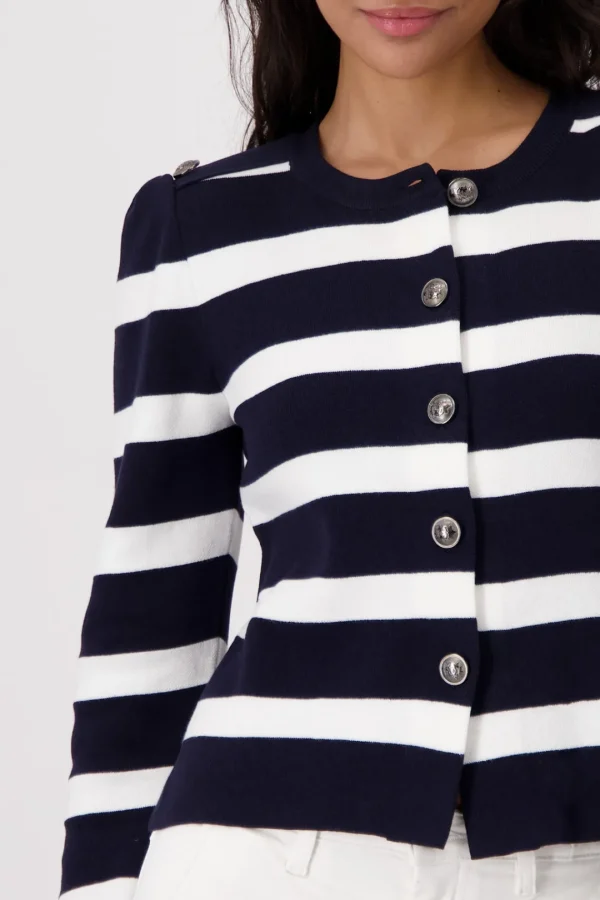 MONARI Navy & White Stripe Jacket