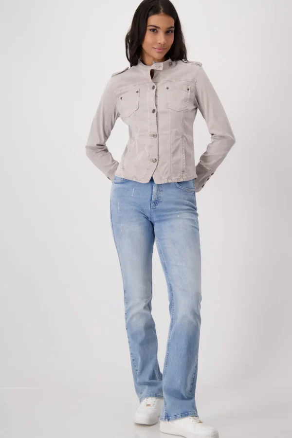 MONARI Washed Grey Denim Jacket