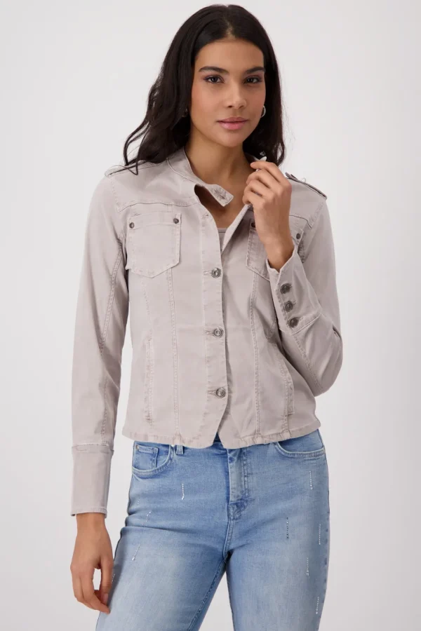 MONARI Washed Grey Denim Jacket