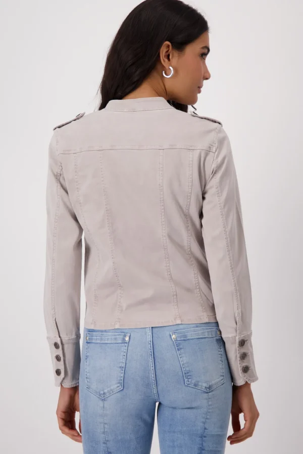 MONARI Washed Grey Denim Jacket