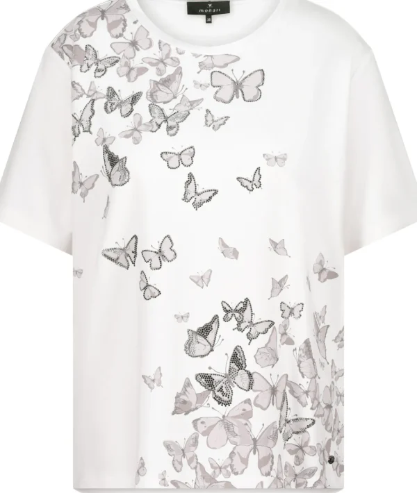 MONARI White T-shirt With Butterflies