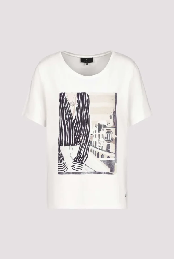 MONARI White T-shirt With Design
