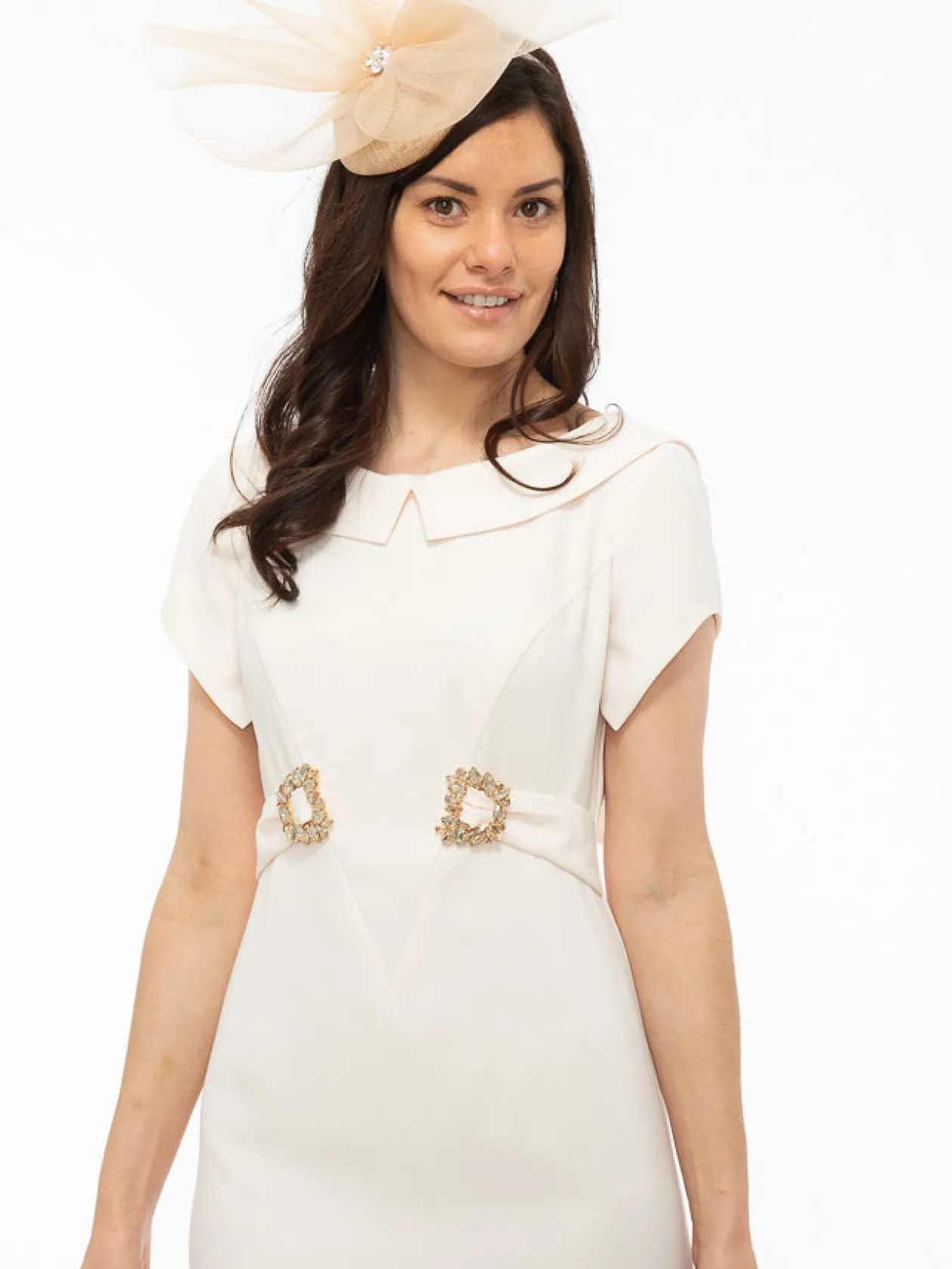 paola_nude_dress_with_dia_2.webp Paola Nude Dress With Diamante Buckle Detail