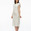Paola Silver Sparkle Ruffle Sleeve Dress