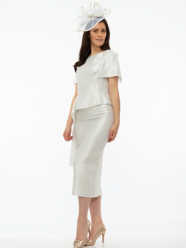 Paola Silver Sparkle Top and Skirt