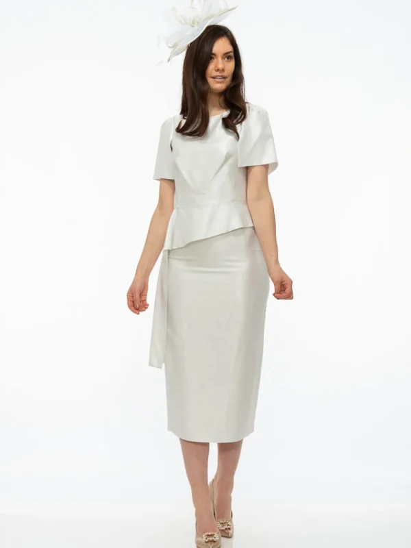Paola Silver Sparkle Top and Skirt