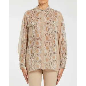 PENNY BLACK Beige Snake Print Shirt