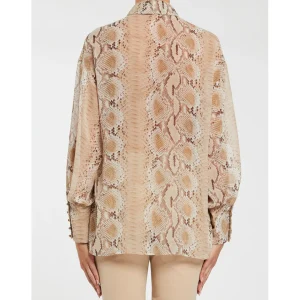 PENNY BLACK Beige Snake Print Shirt