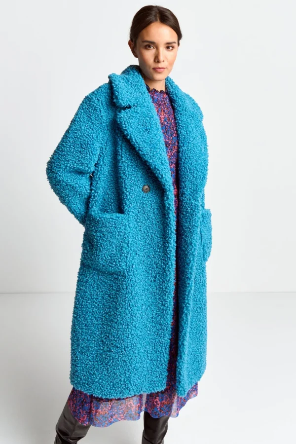 R&R Sapphire Blue Teddy Coat